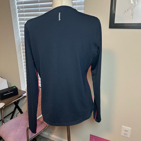 Le coq sportif Women's V-Neck Shirt Size XL Navy Red Smart Stripe - Picture 4 of 9